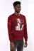 Bordo Taşlı Baskılı Sweatshirt - Wessi 4