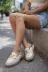 Butik SMT40 Noble Shoes Hakiki Deri Kapali Burun Espadril Terlik 1