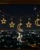 Büyük Ay Yıldız LED Ramazan Süsü Sıcak Beyaz Dekoratif Işık 1