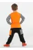 Casabony 23s-061 Jaw Turuncu -Siyah Pantolon + Uzun Kol T-Shirt Takım 2