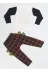 Casabony 23s-073 Noise Ekoseli Erkek Çocuk Pantolon + T-Shirt Takım 4