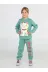Casabony CS-23K-003 Japan Cat Yeşil Kız Çocuk Eşofman Takım 1