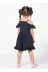 Casabony CS-25Y-014 Laci Ekoseli Fırfırlı Kız Çocuk Elbise 2