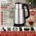 Çelik - Sürahi Model Kettle Elektrikli Su Isıtıcısı Paslanmaz Çelik Gizli Rezistans 360° 2.2LT 1500W 3