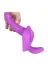 Charm Uyarıcı Tamponlu Ultra Yumuşak Çift Taraflı Kemerli Silikon Dildo Penis - Mor 1