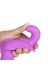 Charm Uyarıcı Tamponlu Ultra Yumuşak Çift Taraflı Kemerli Silikon Dildo Penis - Mor 4