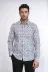Çiçek Desenli Gri Slim Fit Gömlek - Wessi - 3XL / Gri 1
