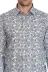 Çiçek Desenli Gri Slim Fit Gömlek - Wessi - XL / Gri 2