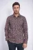 Çiçek Desenli Kahverengi Slim Fit Gömlek - Wessi - XL / Kahverengi 1