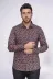 Çiçek Desenli Kahverengi Slim Fit Gömlek - Wessi - XXL / Kahverengi 3