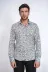 Çiçek Desenli Slim Fit Koyu Gri Erkek Gömlek - Wessi - L / Siyah 3