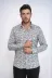 Çiçek Desenli Slim Fit Koyu Gri Erkek Gömlek - Wessi - XL / Siyah 4