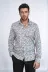 Çiçek Desenli Slim Fit Koyu Gri Erkek Gömlek - Wessi - XXL / Siyah 1