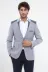 Çift Düğmeli Cepli Omuz Detaylı Gri Erkek Ceket - Wessi 1