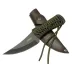 Crkt Scrub Fixed 2712 Bk Siyah Kamp / Outdoor Bıçak 22,5cm - İpli Sap, Deri Kılıflı 2