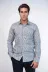 Damask Desenli Mavi Slim Fit Gömlek - Wessi - M / Mavi 1