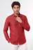 Desenli Pamuklu Slim Fit Bordo Gömlek - Wessi - XL / Burgundy 1