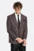 Desenli Slim Fit Spor Bordo Erkek Ceket - Wessi 3