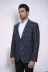 Desenli Slim Fit Spor Lacivert Erkek Ceket - Wessi 4