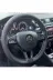 DİKİŞLİ DİREKSİYON KILIFI 2 PARÇA NOKTA / SİYAH DERİ BEYAZ DİKİŞLİ SKODA OCTAVİA SÜPERB 1