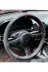 DİKİŞLİ DİREKSİYON KILIFI KARBON NUBUK DERİ KIRMIZI YÜZÜK / DİKİŞLİ MAZDA 323 İÇİN 2
