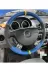 DİKİŞLİ DİREKSİYON KILIFI MAVİ DERİ KARBON DERİ SARI YÜZÜK SARI DİKİŞLİ CHEVROLET AVEO İÇİN 1