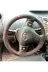 DİKİŞLİ DİREKSİYON KILIFI NOKTALI / NUBUK DERİ KIRMIZI YÜZÜK KIRMIZI DİKİŞ TOYOTA YARİS İÇİN 1