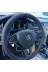 DİKİŞLİ DİREKSİYON KILIFI NOKTALI/ SİYAH DERİ SİYAH DİKİŞLİ SKODA SÜPERB OCTAVİA KAMİQ KODİAQ İÇİN 1
