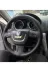 DİKİŞLİ DİREKSİYON KILIFI SİYAH DERİ GRİ DİKİŞLİ SKODA OCTAVİA SUOER B İCİN 1