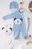 DMR Elegance DMR-BABY-BBYXML-2023020240001 Ayıcık Nakışlı Tulumlu % 100 Pamuk Erkek Bebek 5'li Set 3