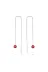 DMR Elegance DMR-GMSH-BRKD-EA1160043 Gümüş Zincirli Kırmızı Nazar Küpe 1