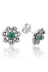 DMR Elegance DMR-GMSH-BRKD-EA1160158 Gümüş Yeşil Telkari Çiçek Çivili Küpe 2