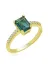 DMR Elegance DMR-GMSH-BRKD-LR11002948 Kadın Gümüş Gold Yeşil Baget Taşlı Kadın Yüzük 1