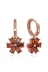 DMR Elegance DMR-GMSH-BRKD-PT11002431 Gümüş Kırmızı Çiçek Küpe 1