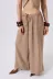 Düşük Bel Oversize Keten Pantolon - 36 - Vizon 4
