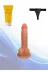 DUYUMSAL DUY5011 20 Cm Gerçek Ten Hassasiyetinde Kemer Ve Kayganlaştirici Jel Hediyeli Dildo 2
