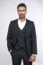 Düz Koyu Lacivert Slim Fit Ceket Yelek Set - Wessi 1
