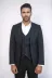 Düz Koyu Lacivert Slim Fit Ceket Yelek Set - Wessi 2