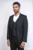 Düz Koyu Lacivert Slim Fit Ceket Yelek Set - Wessi 3