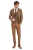 Ekose Ceketli Desenli Slim Fit Kahverengi Erkek Takım Elbise - Wessi 4