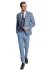Ekose Ceketli Desenli Slim Fit Mavi Erkek Takım Elbise - Wessi 4
