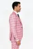 Ekose Ceketli Slim Fit Pembe Erkek Kombinli Takım Elbise - Wessi 3