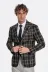 Ekose Desen Slim Fit Siyah Erkek Ceket - Wessi 3