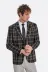 Ekose Desen Slim Fit Siyah Erkek Ceket - Wessi 4