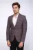 Ekose Slim Fit Bordo Erkek Ceket - Wessi 4