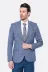 Ekose Slim Fit Tek Düğme Mavi Erkek Ceket - Wessi 1