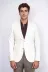 Ekru Çizgili Keten Dokulu Gold Renk Metal Düğmeli Slim Fit Erkek Blazer Ceket – Wessi 3