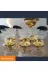 Elzem MNL1022 6 Lı Gold Ayaklı Cam Şekerlik Çerezlik Sunumluk Kelebekli Model Baharatlık 1