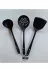 EMPA TYC88B38367C9E6508 İvory Yanmaz Yapişmaz Siyah Kevgir Spatula Kepçe 3'lü Set 1