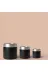 ERHAN FLOWERS ERH-S-M-1007 Aura Metallic Serisi Saksı - Minimalist Tasarım 3 Lü Set 35X35 30X30X25X25 (Siyah Gümüş) 3